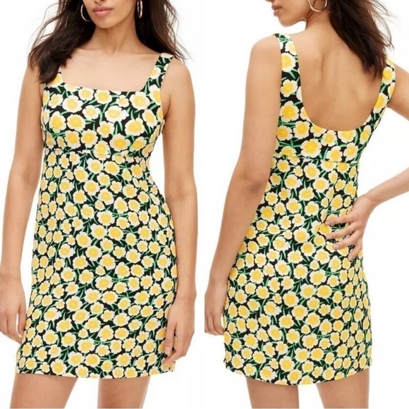Diane von Furstenberg X Target Yellow Poppy Mini Dress Sun Size 16 NEW DVF - Picture 1 of 3